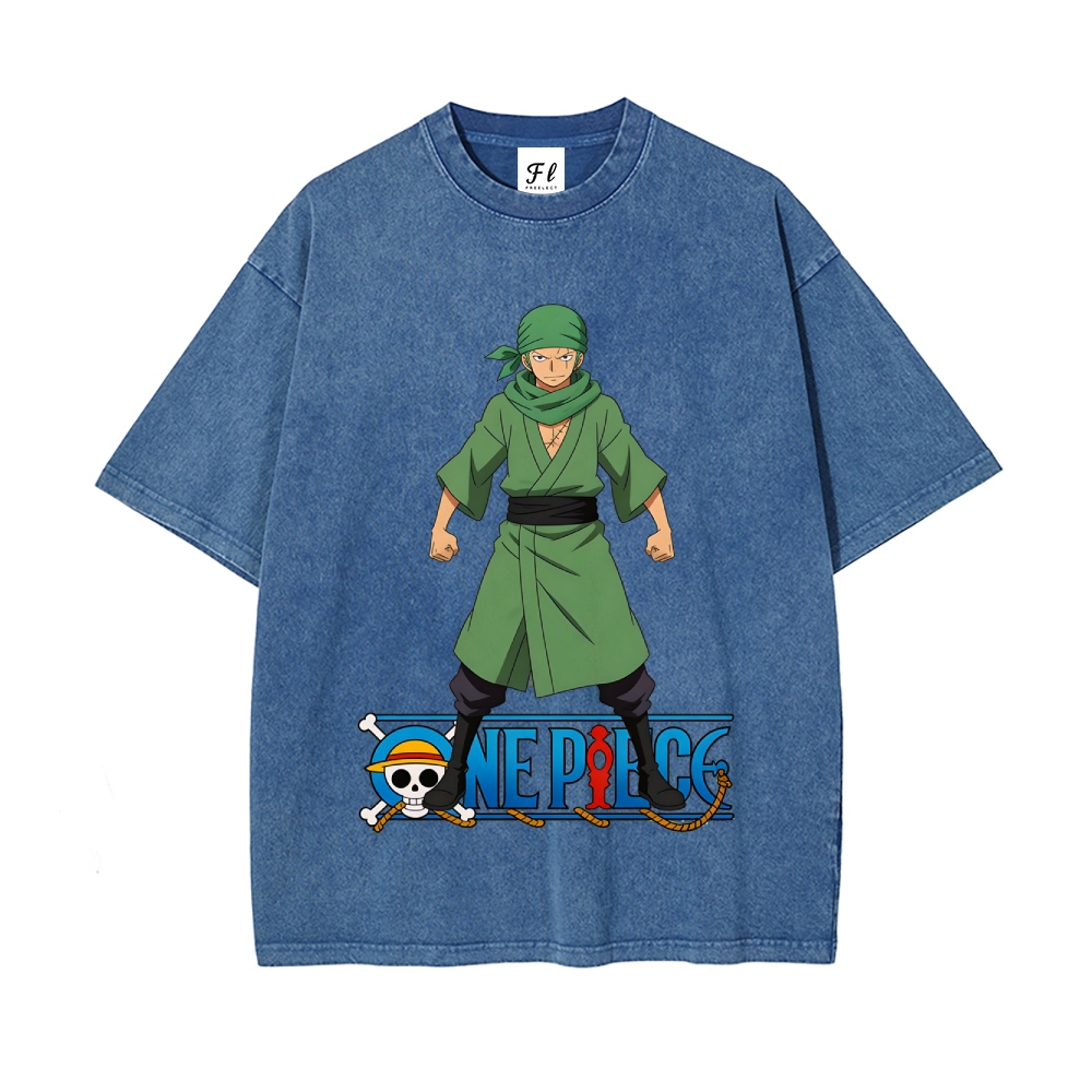 Vintage Oversized T-Shirt One Piece Roronoa Zoro