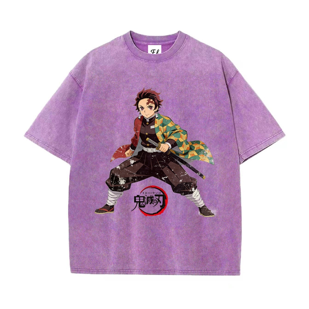 Vintage Oversized T-Shirt Demon Slayer
