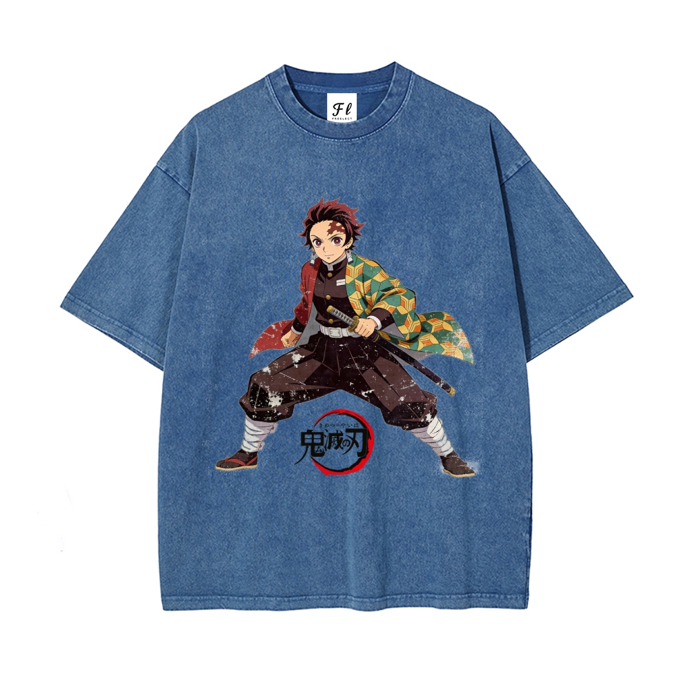 Vintage Oversized T-Shirt Demon Slayer