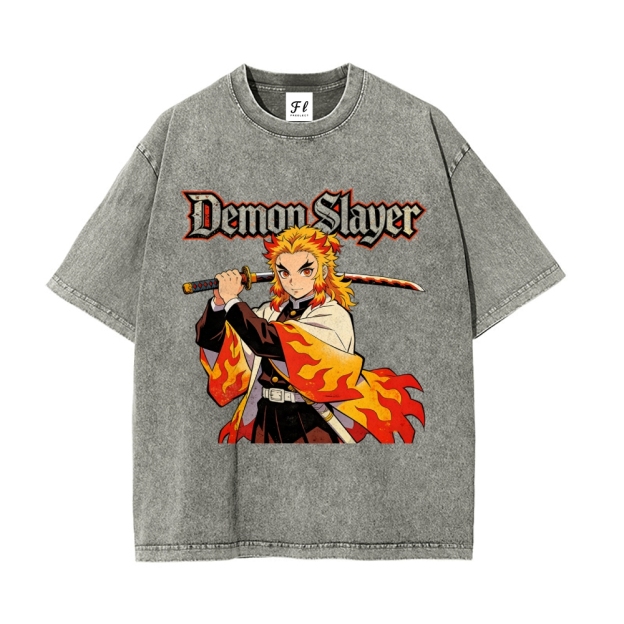 Vintage Oversized T-Shirt Demon Slayer