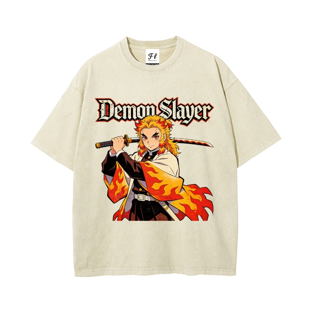 Vintage Oversized T-Shirt Demon Slayer
