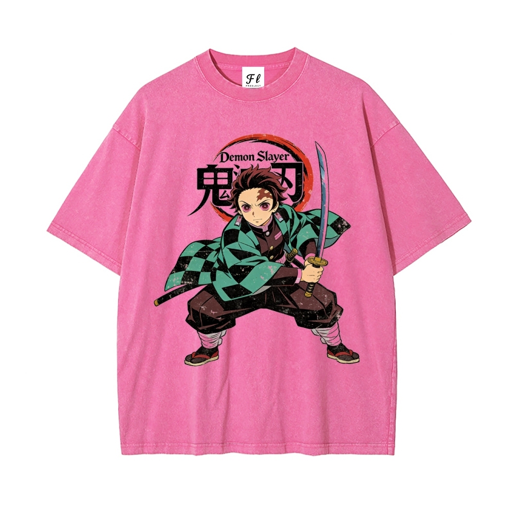 Vintage Oversized T-Shirt Demon Slayer