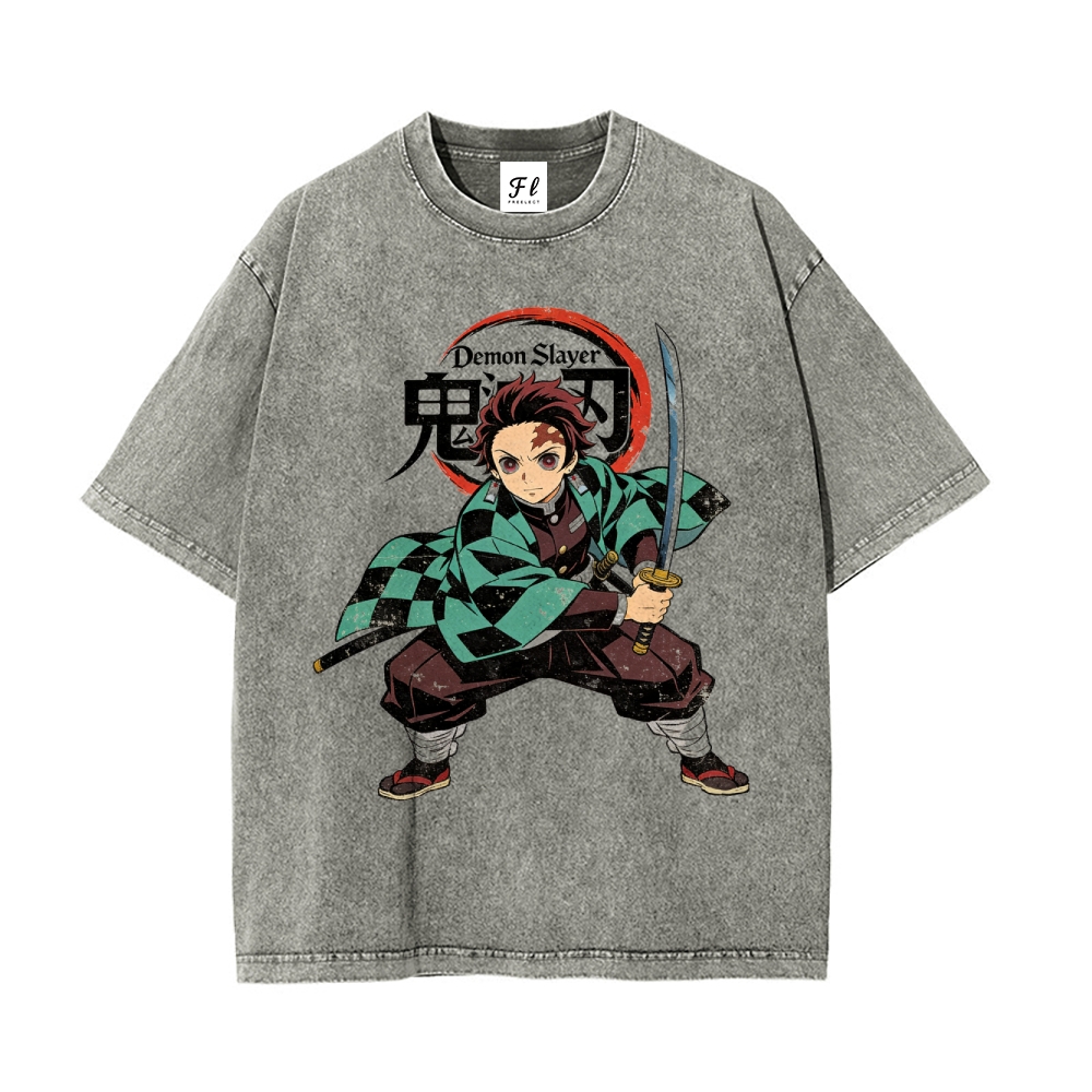 Vintage Oversized T-Shirt Demon Slayer