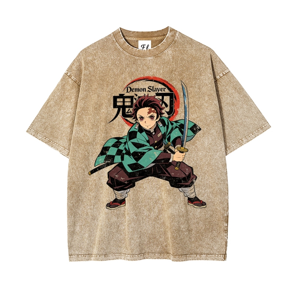 Vintage Oversized T-Shirt Demon Slayer