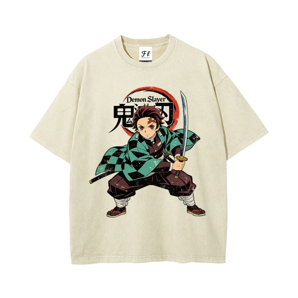 Vintage Oversized T-Shirt Demon Slayer