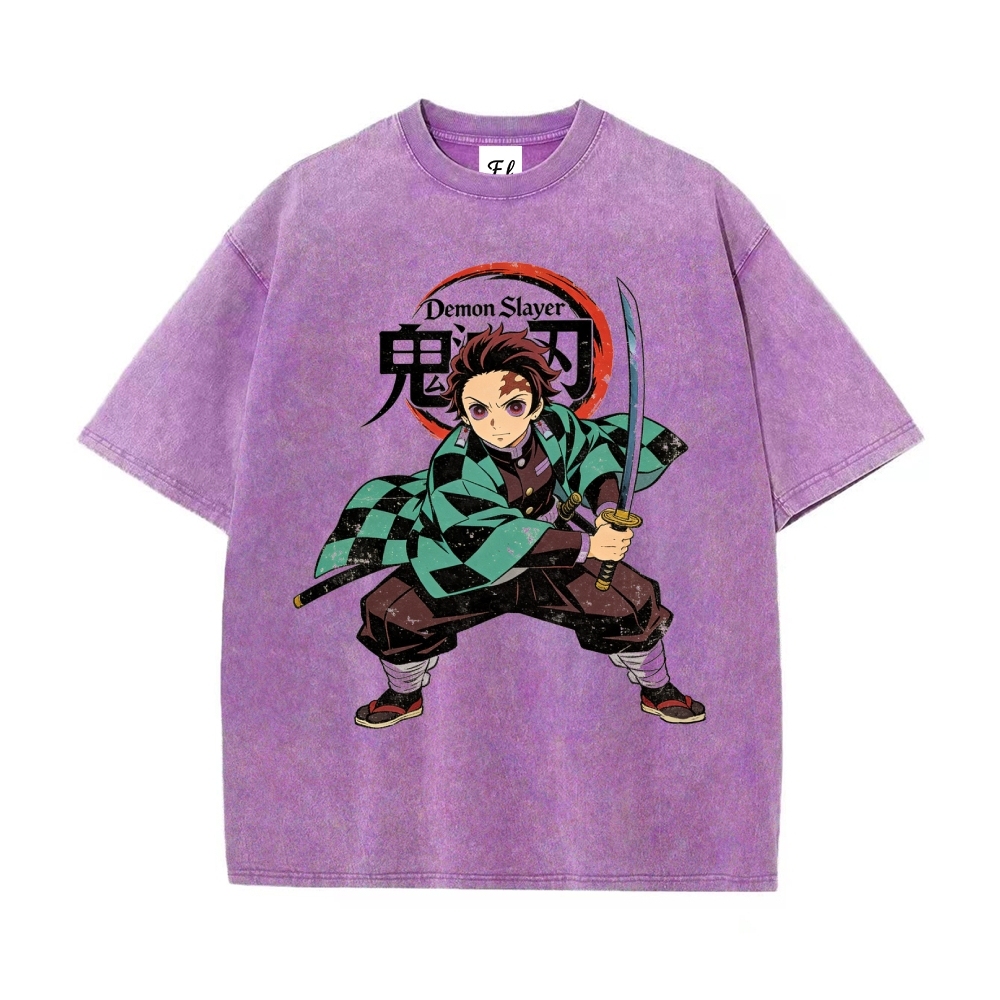 Vintage Oversized T-Shirt Demon Slayer
