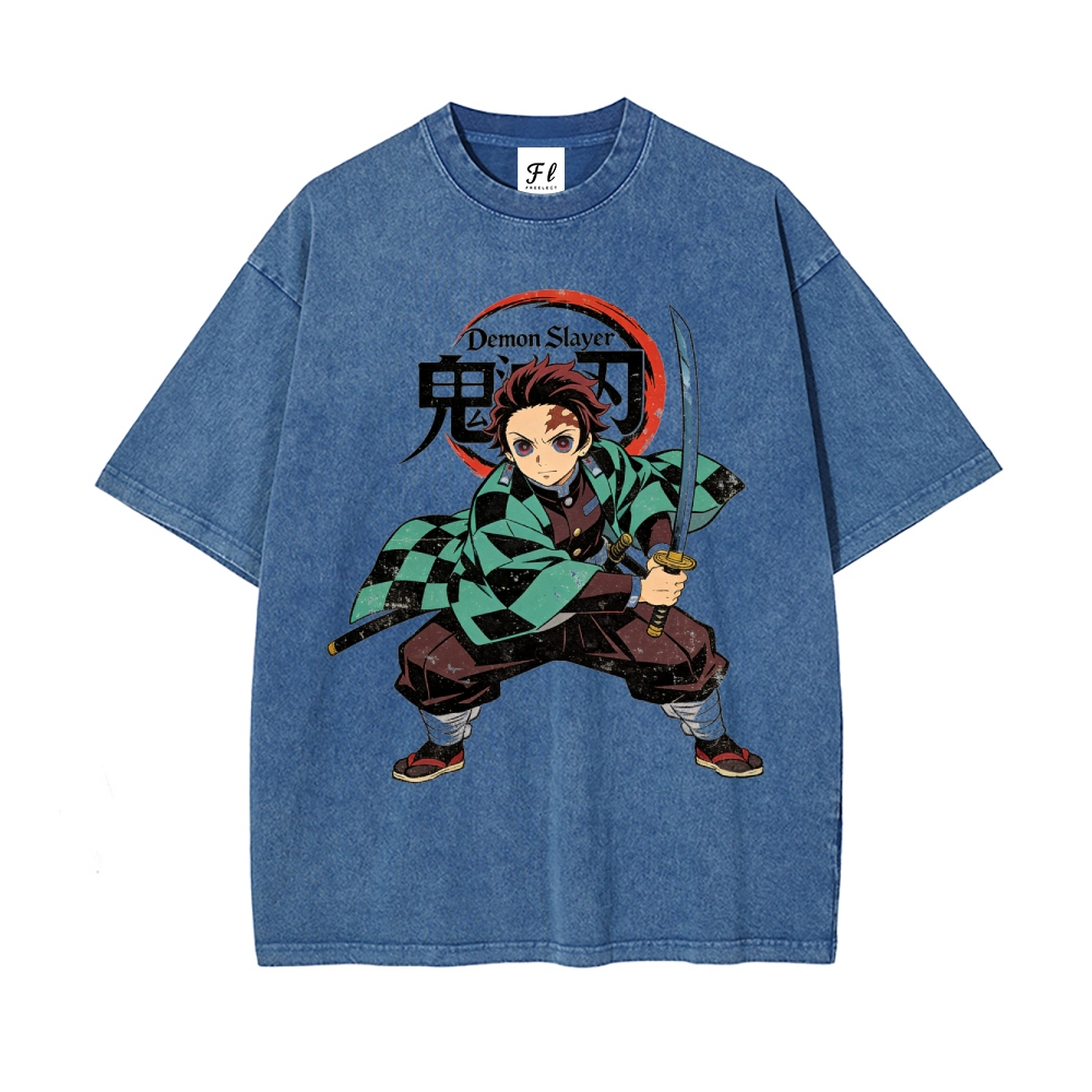 Vintage Oversized T-Shirt Demon Slayer