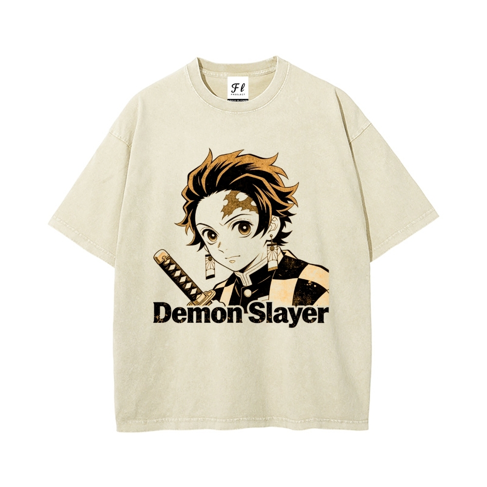 Vintage Oversized T-Shirt Demon Slayer