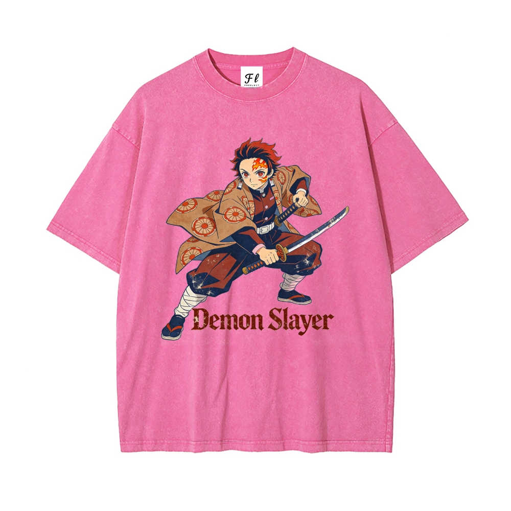 Vintage Oversized T-Shirt Demon Slayer