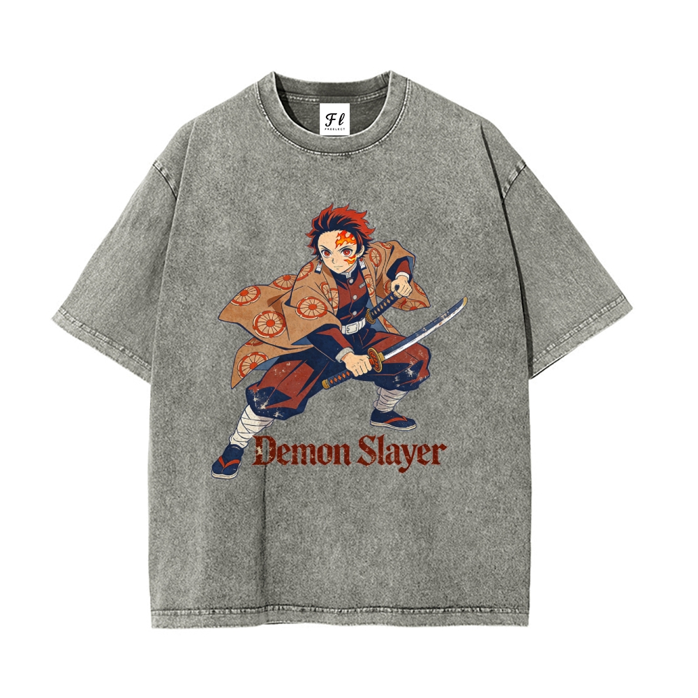 Vintage Oversized T-Shirt Demon Slayer