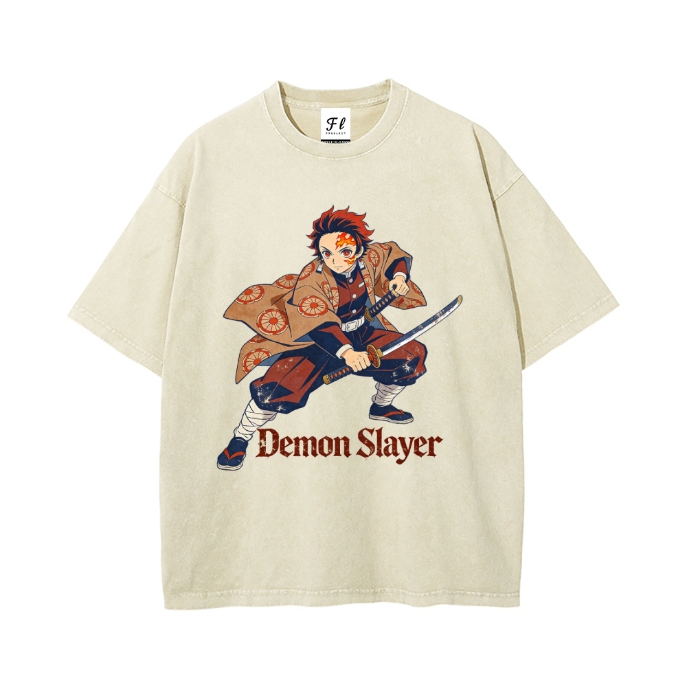 Vintage Oversized T-Shirt Demon Slayer