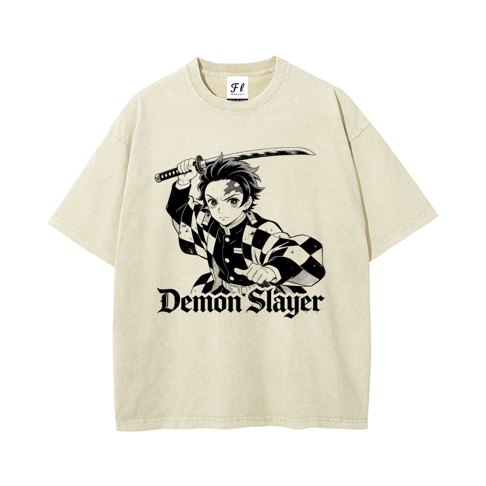 Vintage Oversized T-Shirt Demon Slayer