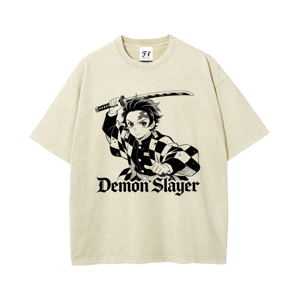 Vintage Oversized T-Shirt Demon Slayer