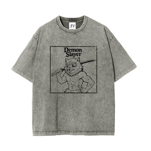 Vintage Oversized T-Shirt Demon Slayer