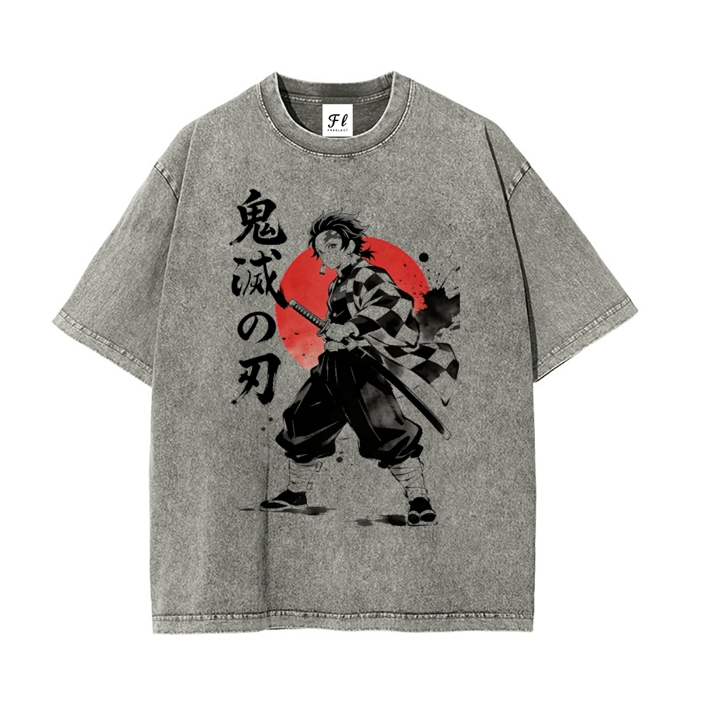Vintage Oversized T-Shirt Demon Slayer