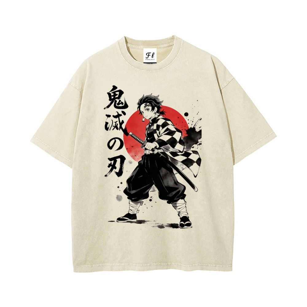 Vintage Oversized T-Shirt Demon Slayer