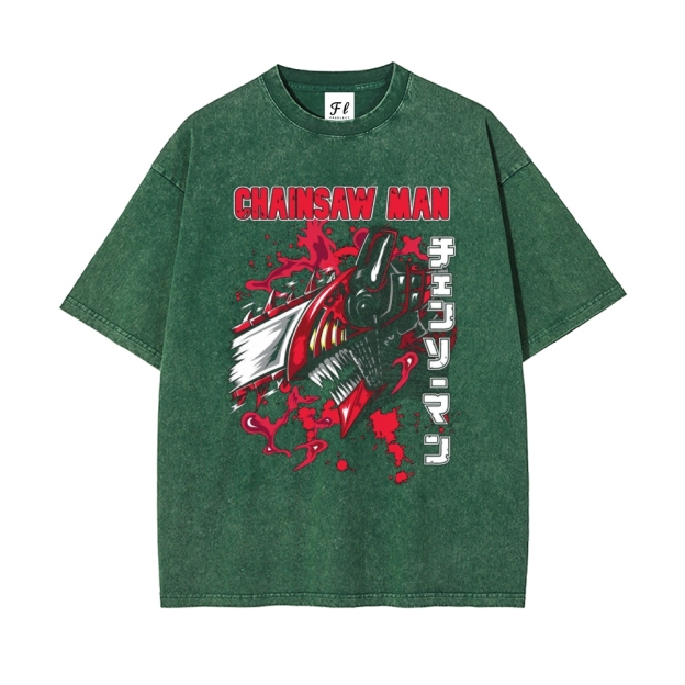Unisex Vintage Washed Tee Chainsaw Man