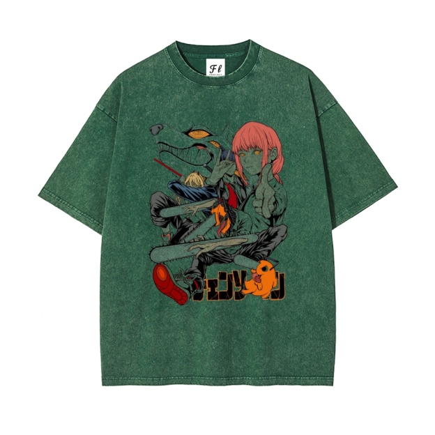 Unisex Vintage Washed Tee Chainsaw Man