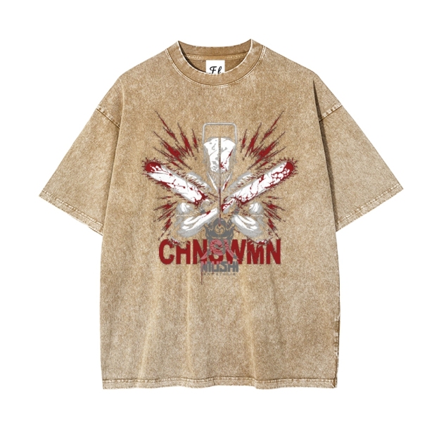 Unisex Vintage Washed Tee Chainsaw Man
