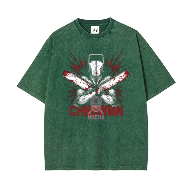 Unisex Vintage Washed Tee Chainsaw Man