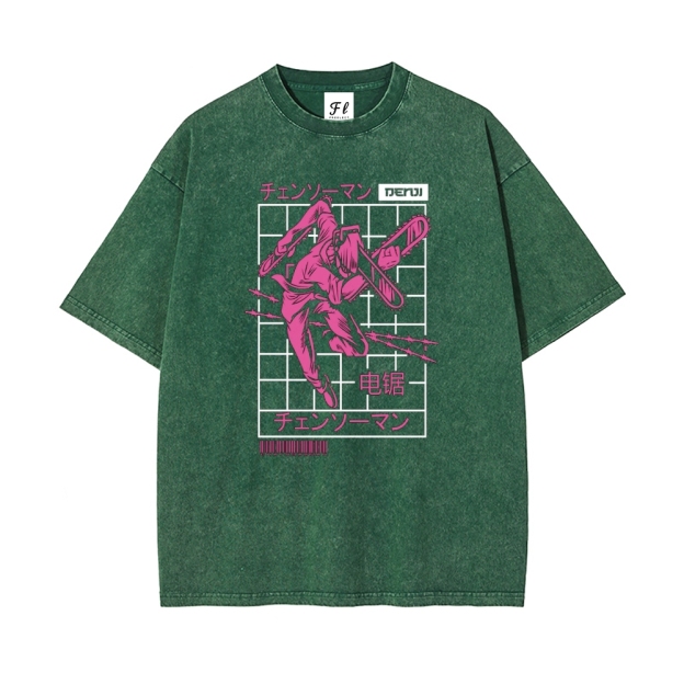 Unisex Vintage Washed Tee Chainsaw Man