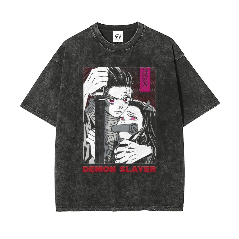 Vintage Oversized T-Shirt Demon Slayer