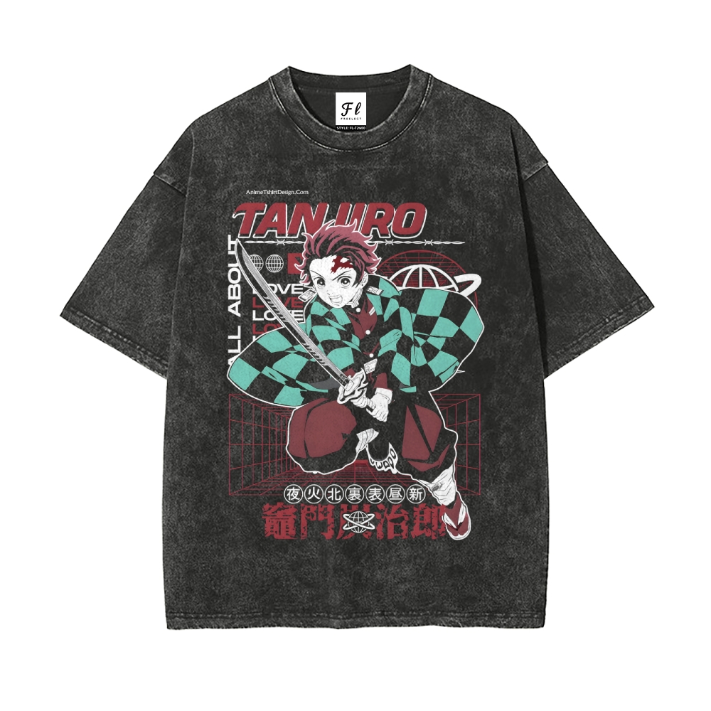 Vintage Oversized T-Shirt Demon Slayer