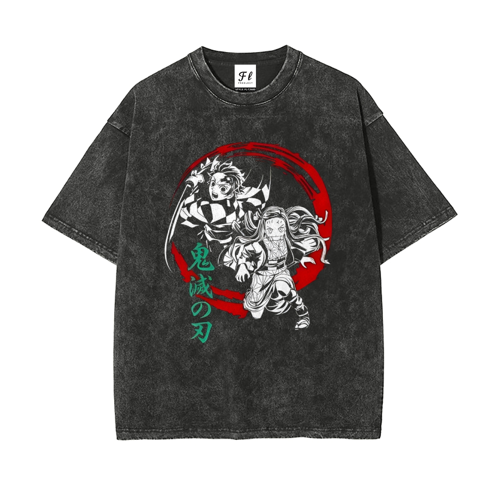 Vintage Oversized T-Shirt Demon Slayer