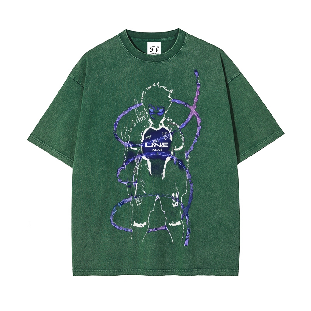 Blue lock pure cotton unisex round neck anime t-shirt