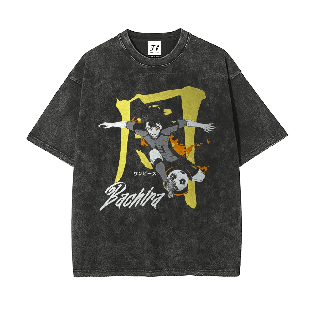 Blue lock pure cotton unisex round neck anime t-shirt