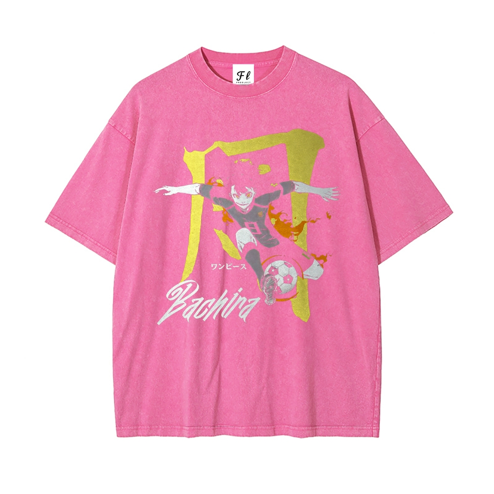 Blue lock pure cotton unisex round neck anime t-shirt