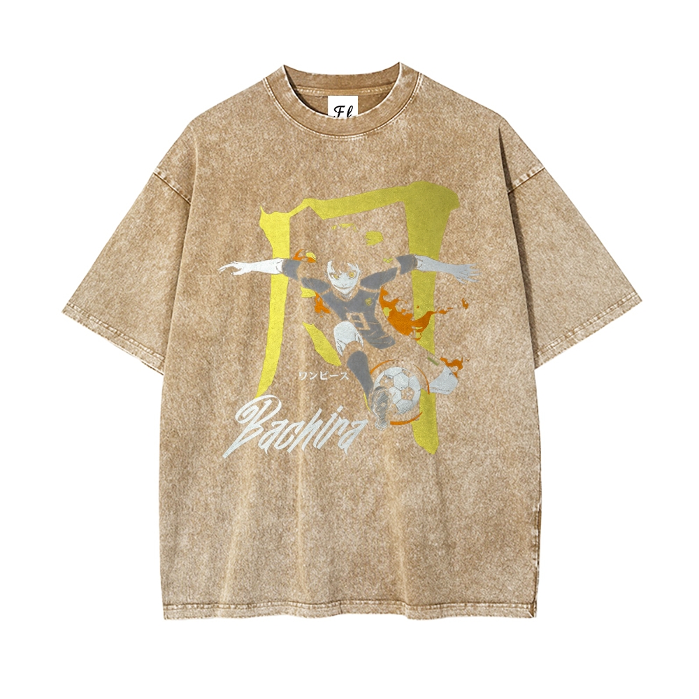 Blue lock pure cotton unisex round neck anime t-shirt