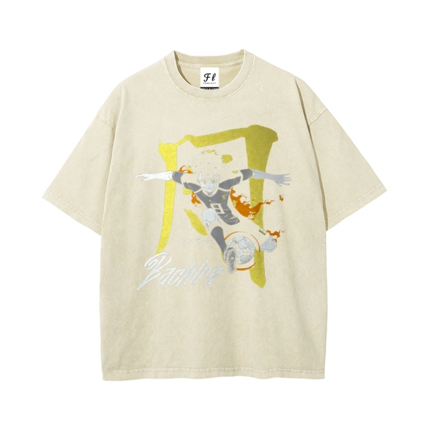 Blue lock pure cotton unisex round neck anime t-shirt