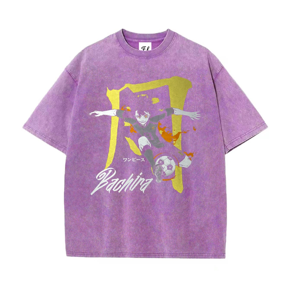 Blue lock pure cotton unisex round neck anime t-shirt