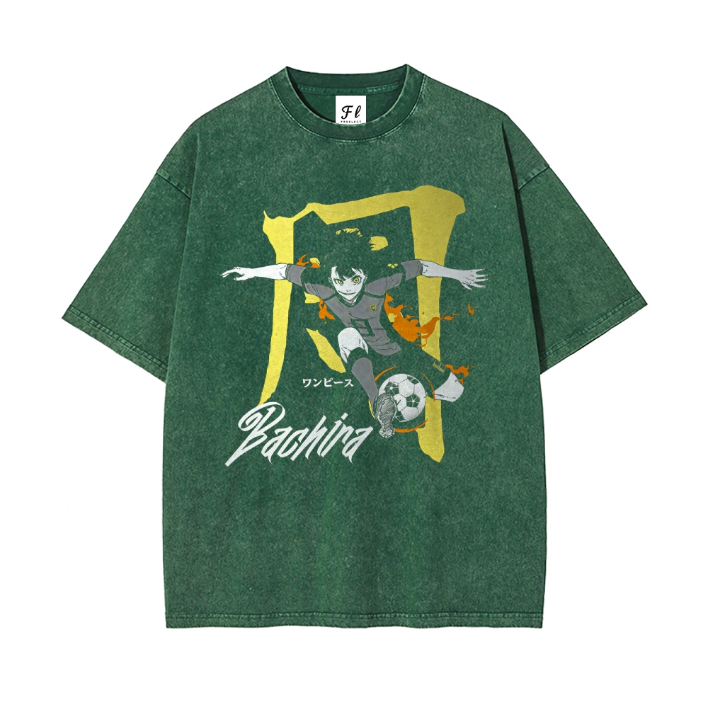 Blue lock pure cotton unisex round neck anime t-shirt