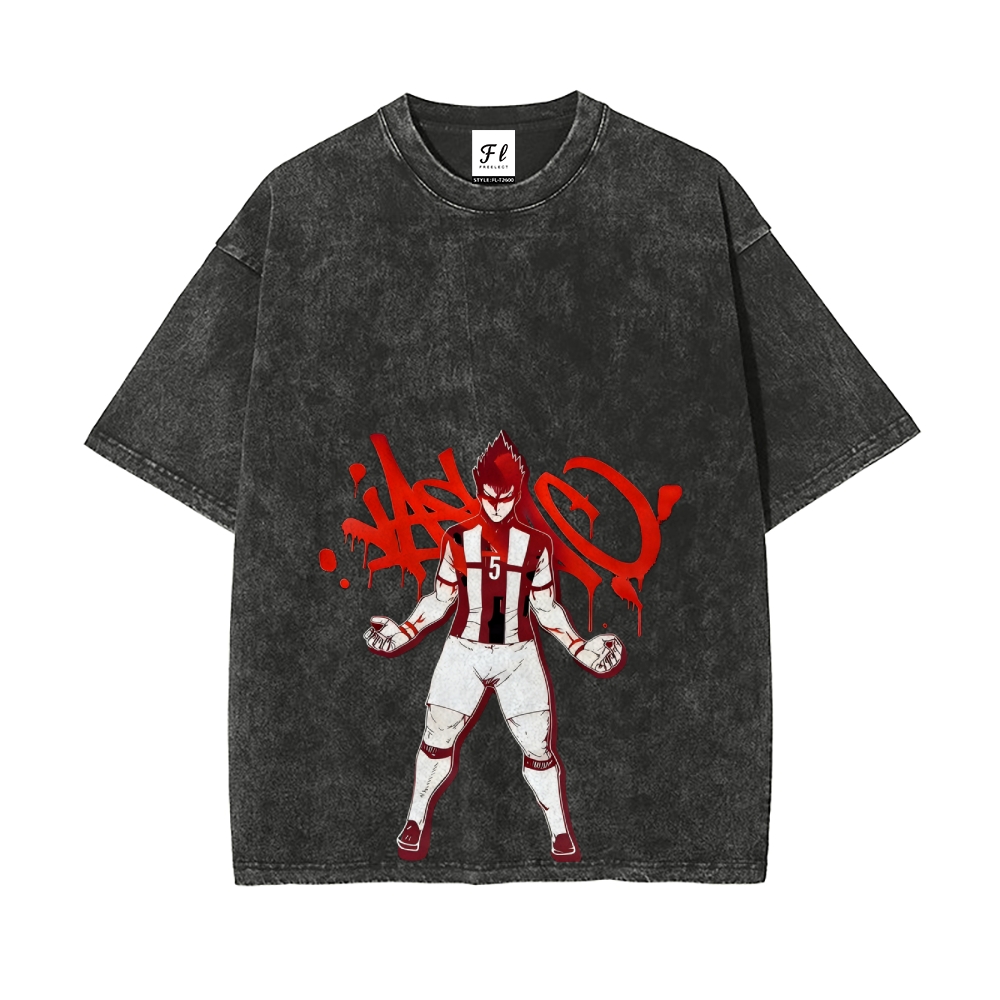 Blue lock pure cotton unisex round neck anime t-shirt