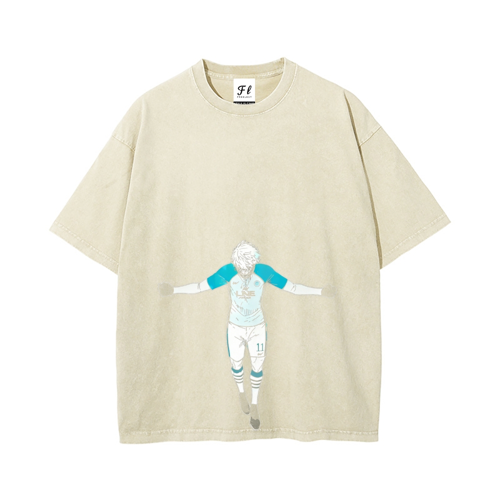 Blue lock pure cotton unisex round neck anime t-shirt