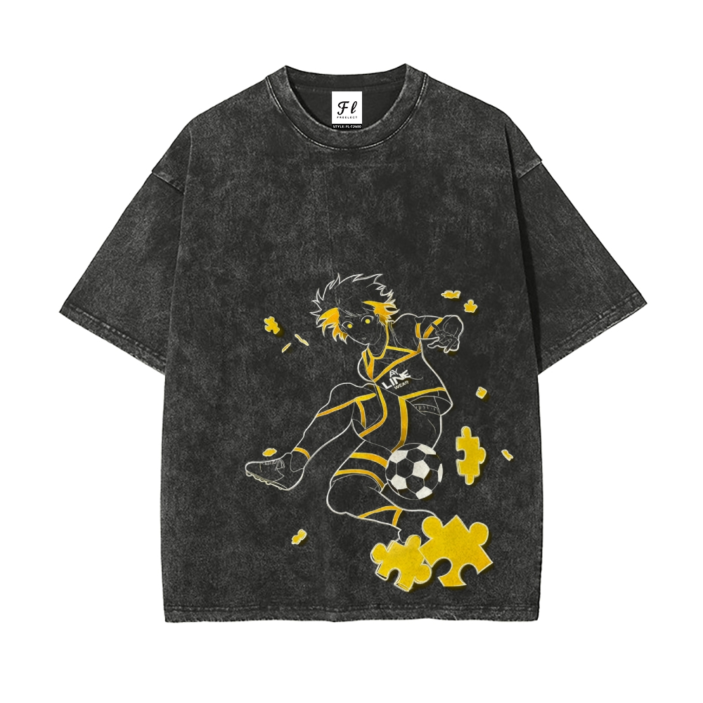 Blue lock pure cotton unisex round neck anime t-shirt