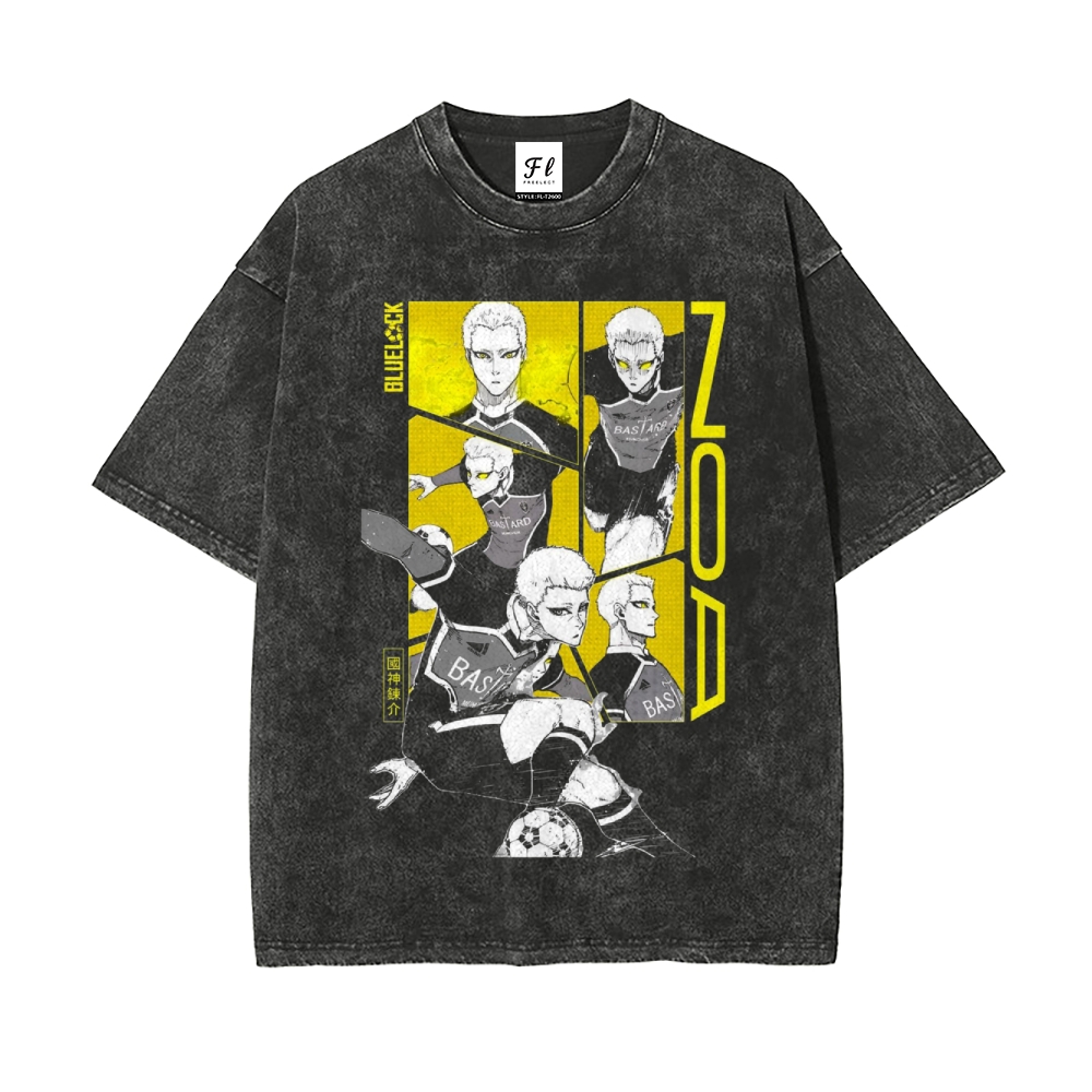 Blue lock pure cotton unisex round neck anime t-shirt