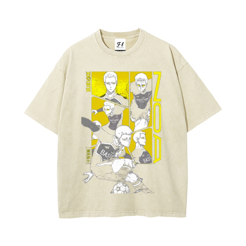 Blue lock pure cotton unisex round neck anime t-shirt