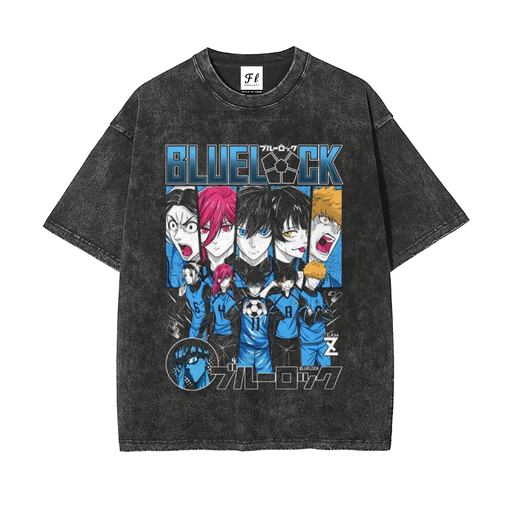 Blue lock pure cotton unisex round neck anime t-shirt