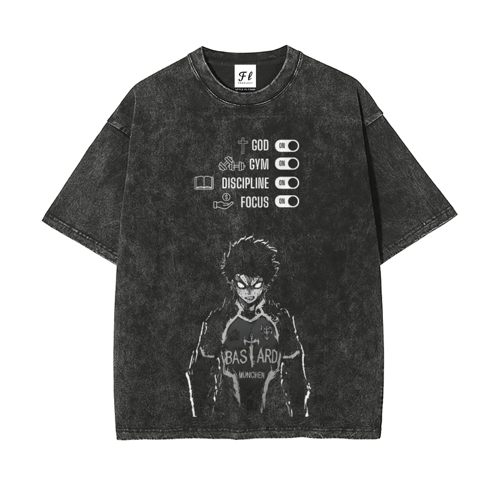 Vintage Oversized T-Shirt Blue Lock