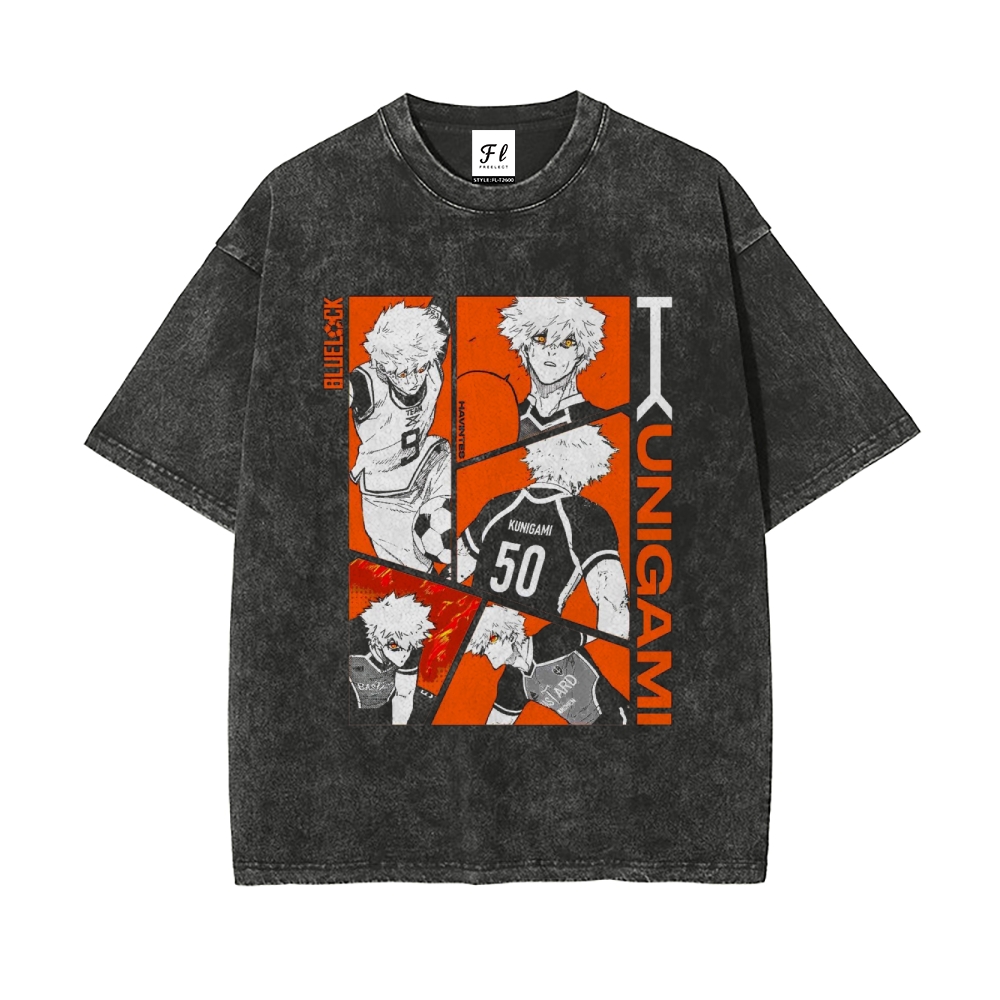 Vintage Oversized T-Shirt Blue Lock