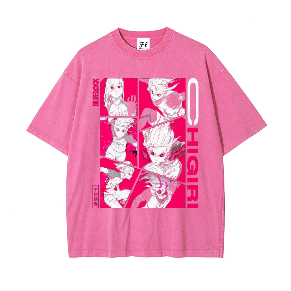 Vintage Oversized T-Shirt Blue Lock