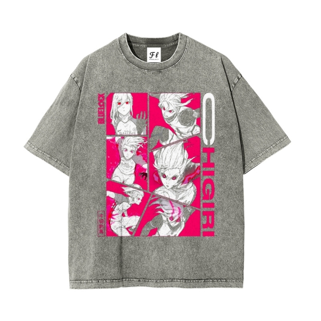 Vintage Oversized T-Shirt Blue Lock