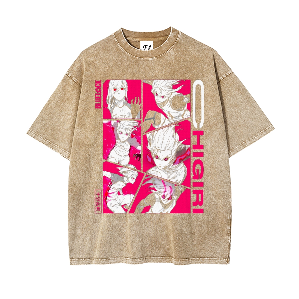 Vintage Oversized T-Shirt Blue Lock