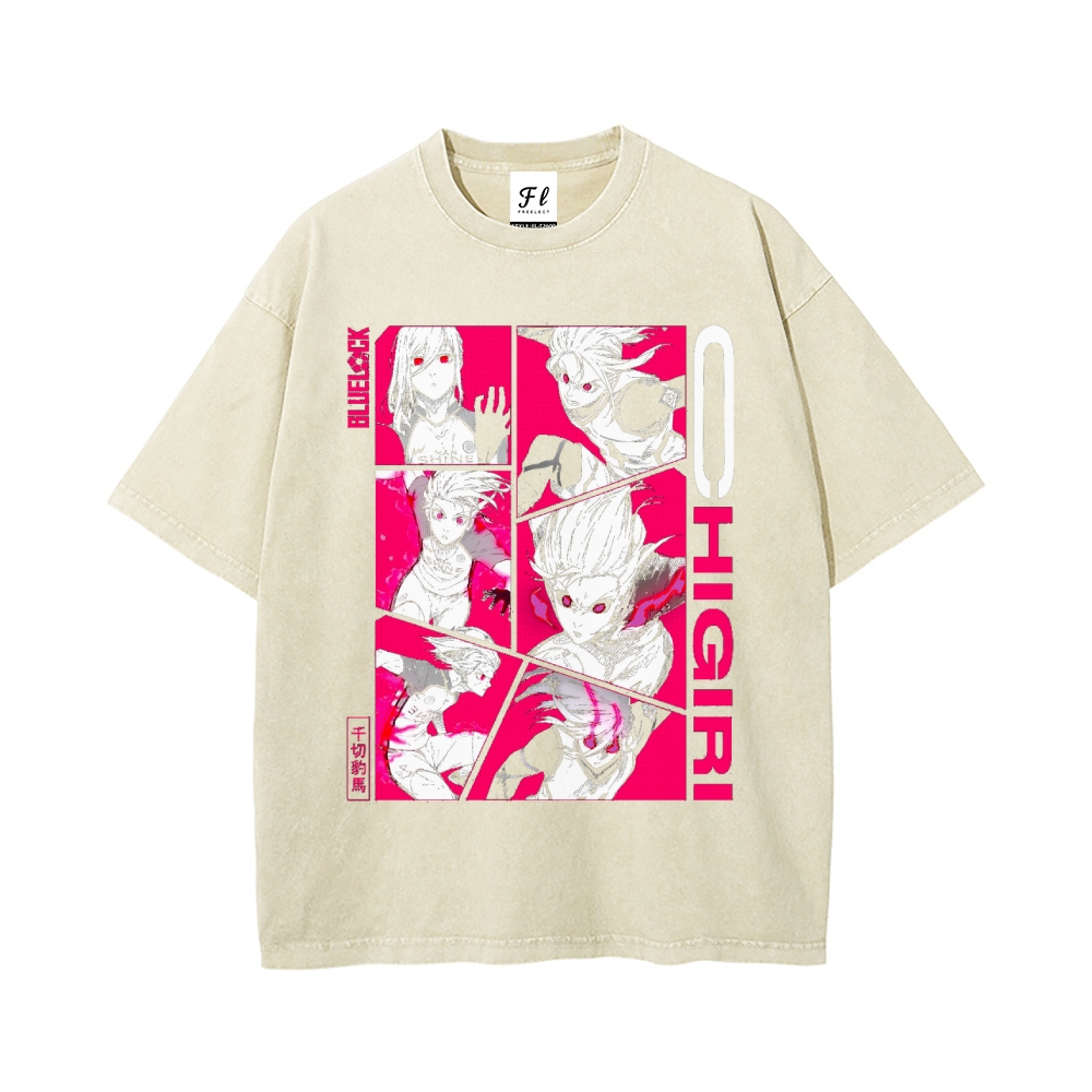 Vintage Oversized T-Shirt Blue Lock