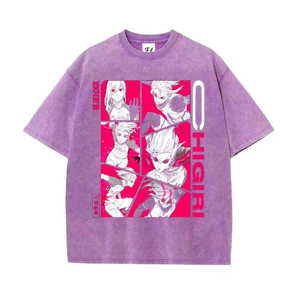 Vintage Oversized T-Shirt Blue Lock