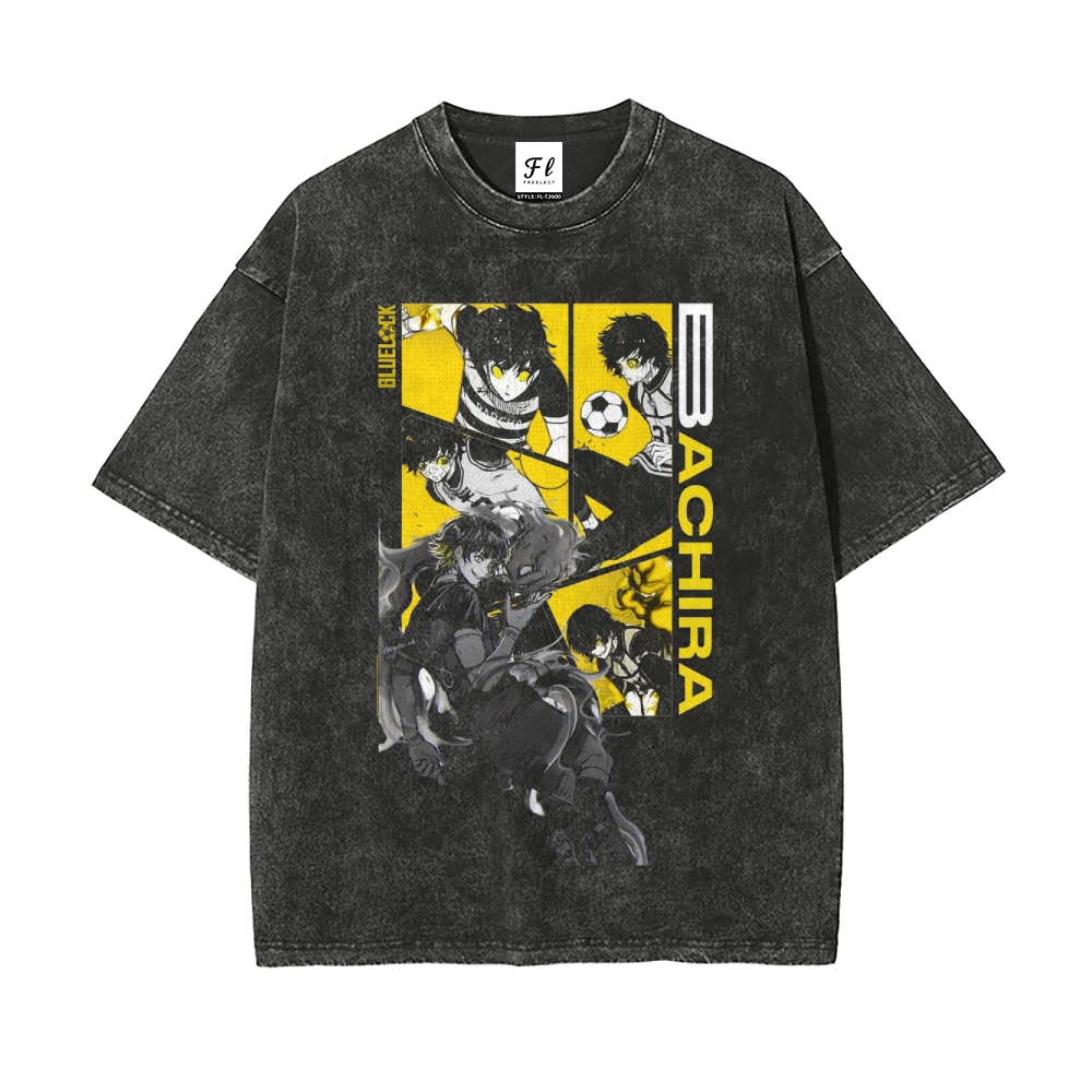 Vintage Oversized T-Shirt Blue Lock