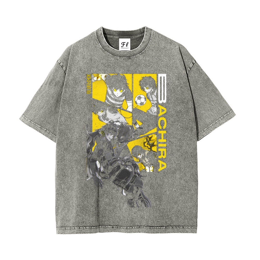 Vintage Oversized T-Shirt Blue Lock